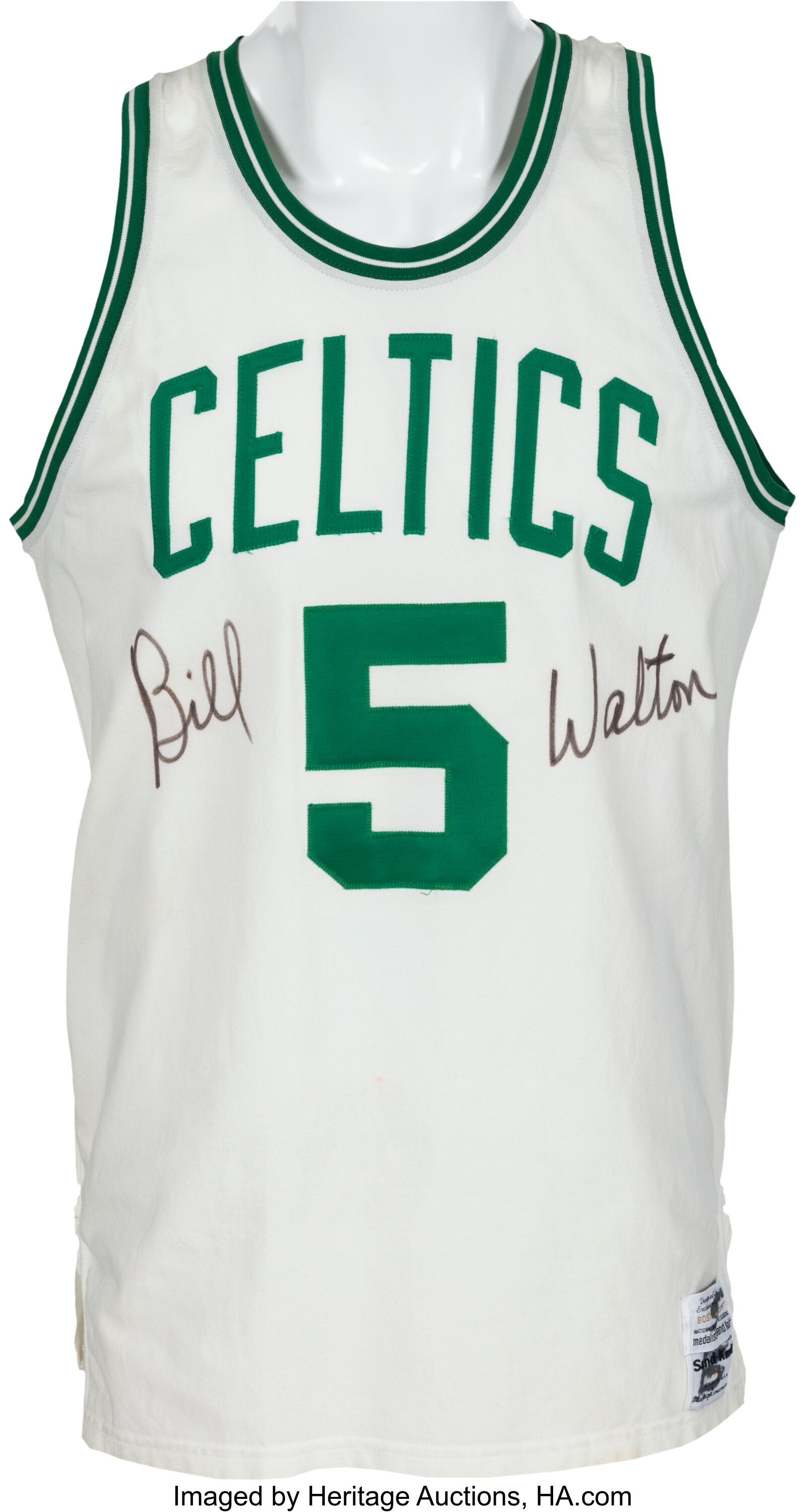 1985-87 Bill Walton Game Worn Boston Celtics Jersey.  Basketball, Lot  #82463