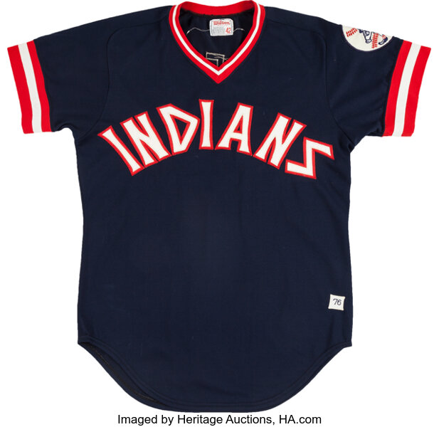 Retro Cleveland Indians Mascot Full Printing Baseball Jersey
