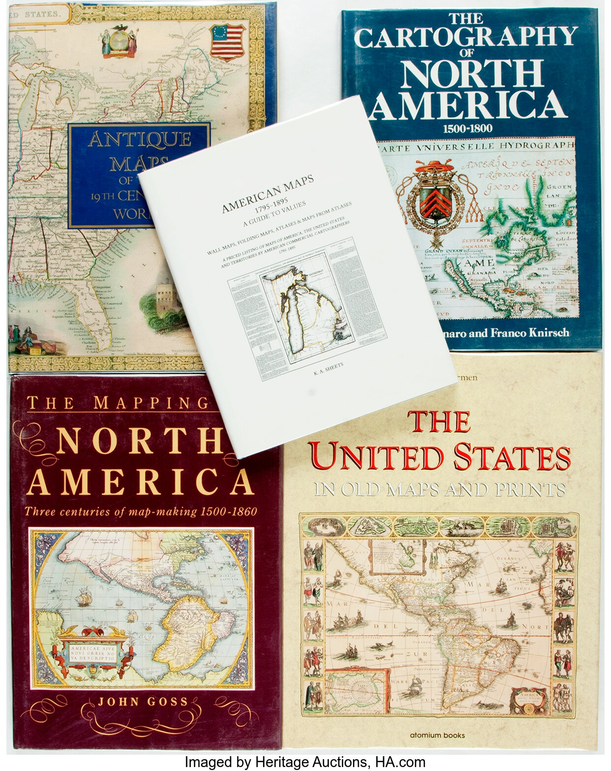 American Map Publishing Group Maps, subject]. Group of Five Books about Maps, Particularly North 