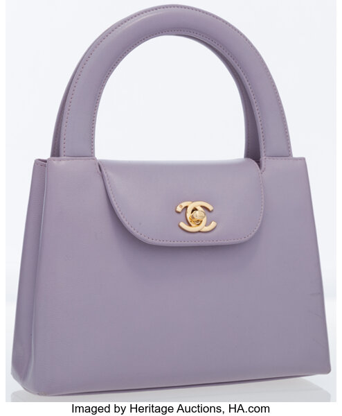Chanel Lilac Lambskin Leather Small Tote Bag with Gold Hardware., Lot  #17008