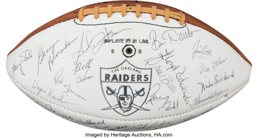 Circa 1969 Oakland Raiders Team Signed Football - Mint