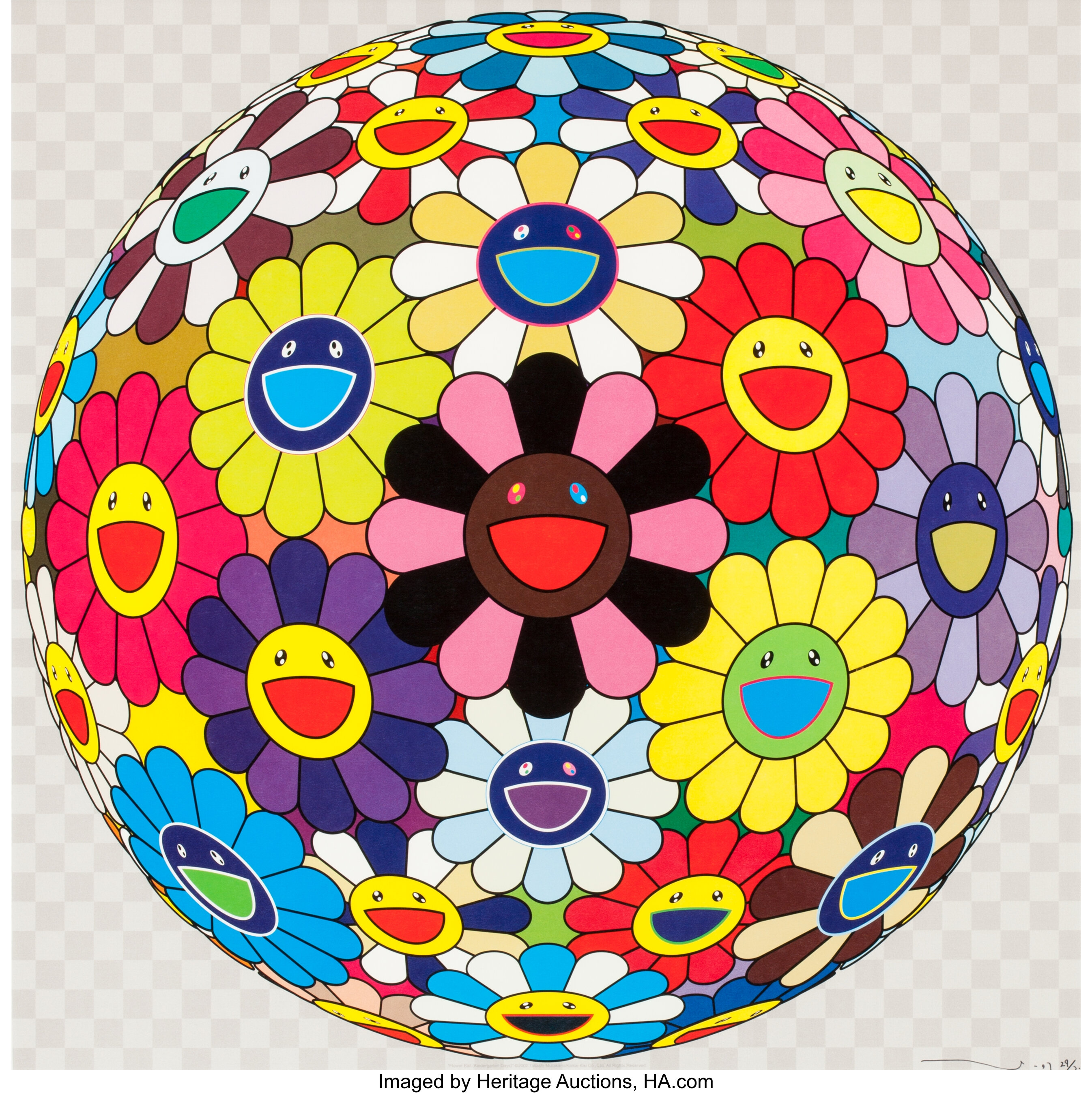 image therapy — Takashi Murakami, Flower (2001) 50 x 50 cm