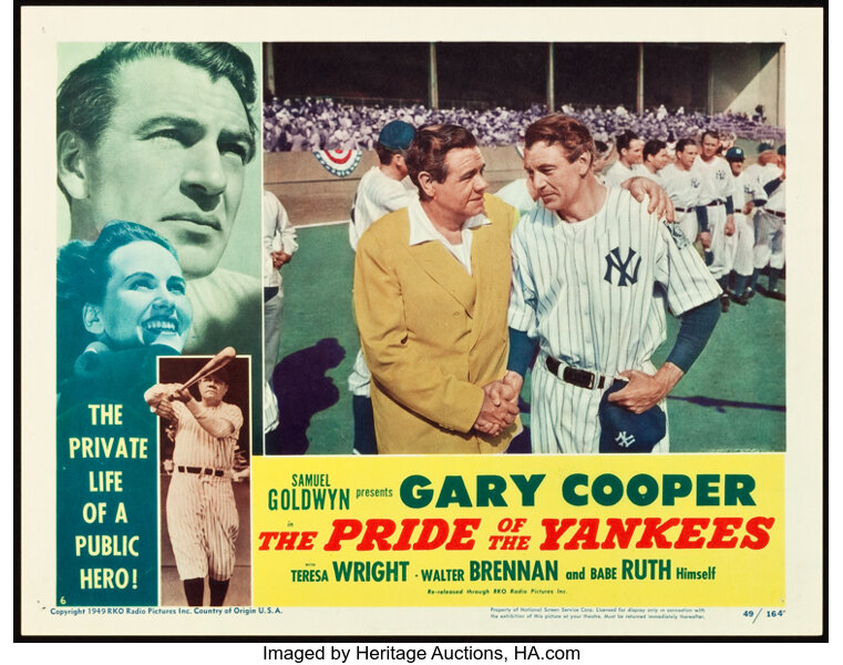 The Pride Of The Yankees Rko R 1949 Lobby Card 11 X 14 Lot 876 Heritage Auctions