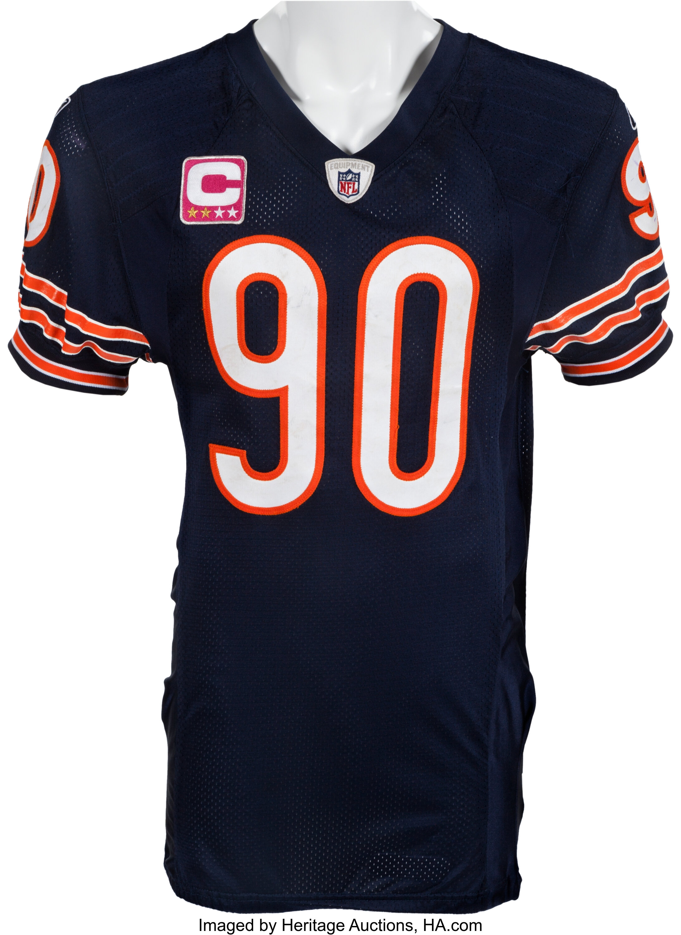 2011 Julius Peppers Game Worn Chicago Bears Jersey With Multiple