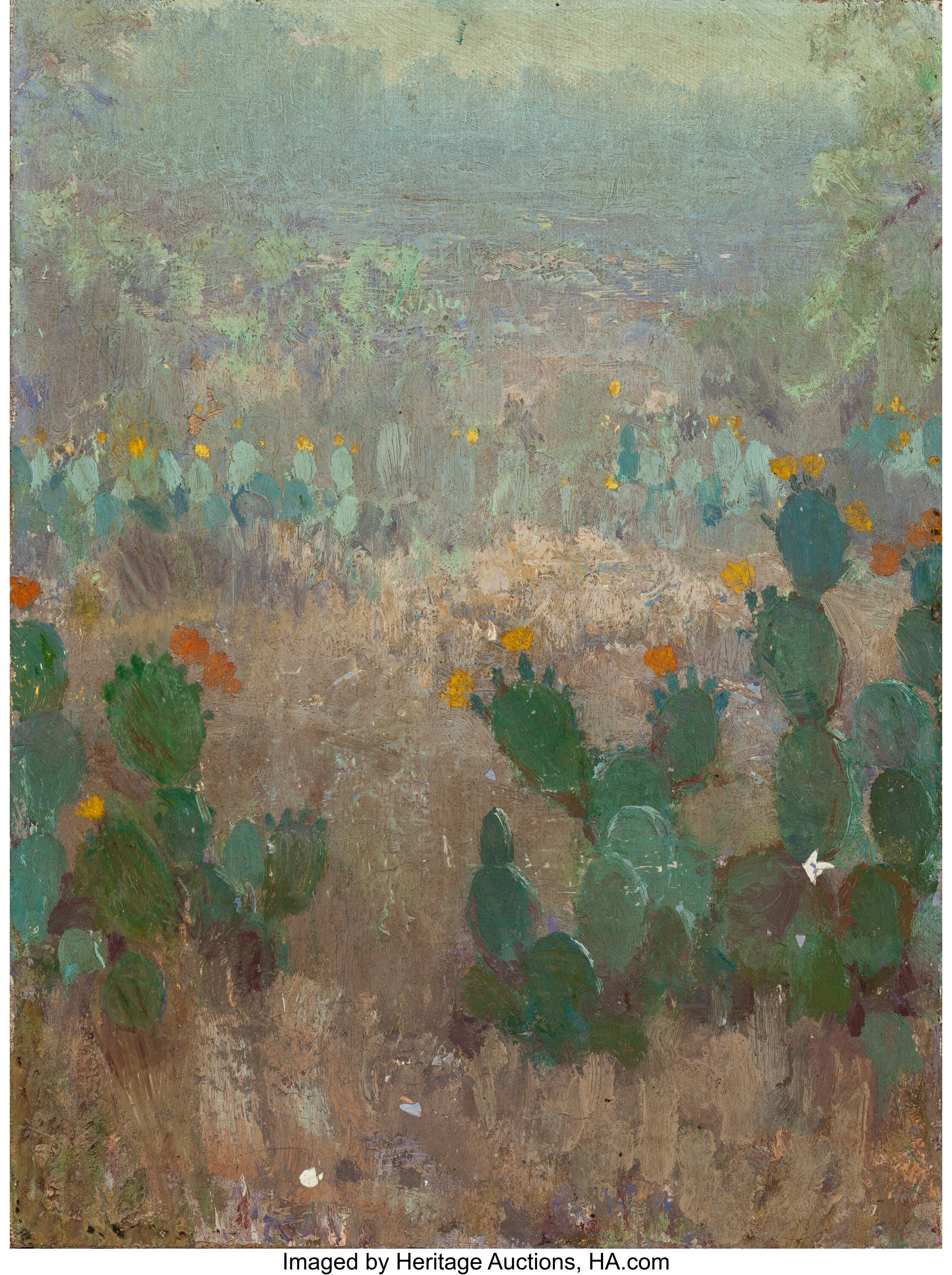 Julian Onderdonk American 1882 1922 Texas Cactus In Bloom Lot 77013 Heritage Auctions