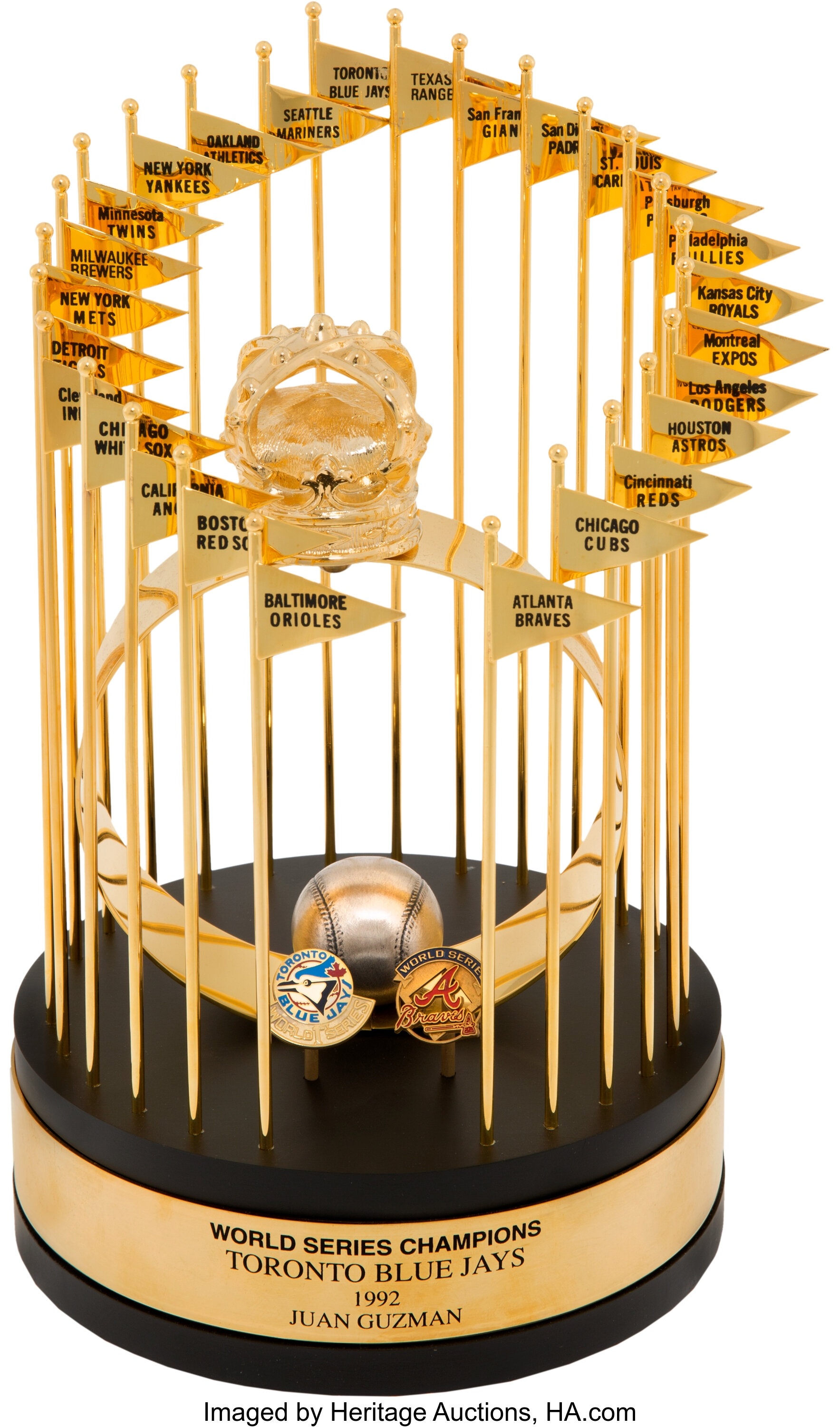 1992 Toronto Blue Jays World Series Championship Trophy Presented, Lot  #81903