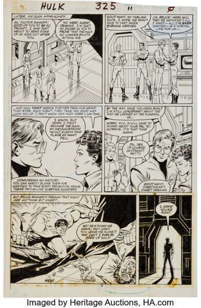 Steve Geiger And Bob Mcleod Incredible Hulk 325 Page 8 Original Lot Heritage Auctions