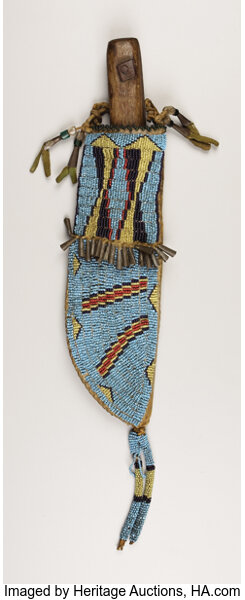 Knife w/ Beaded Sheath – Birds – Cahokia Mounds