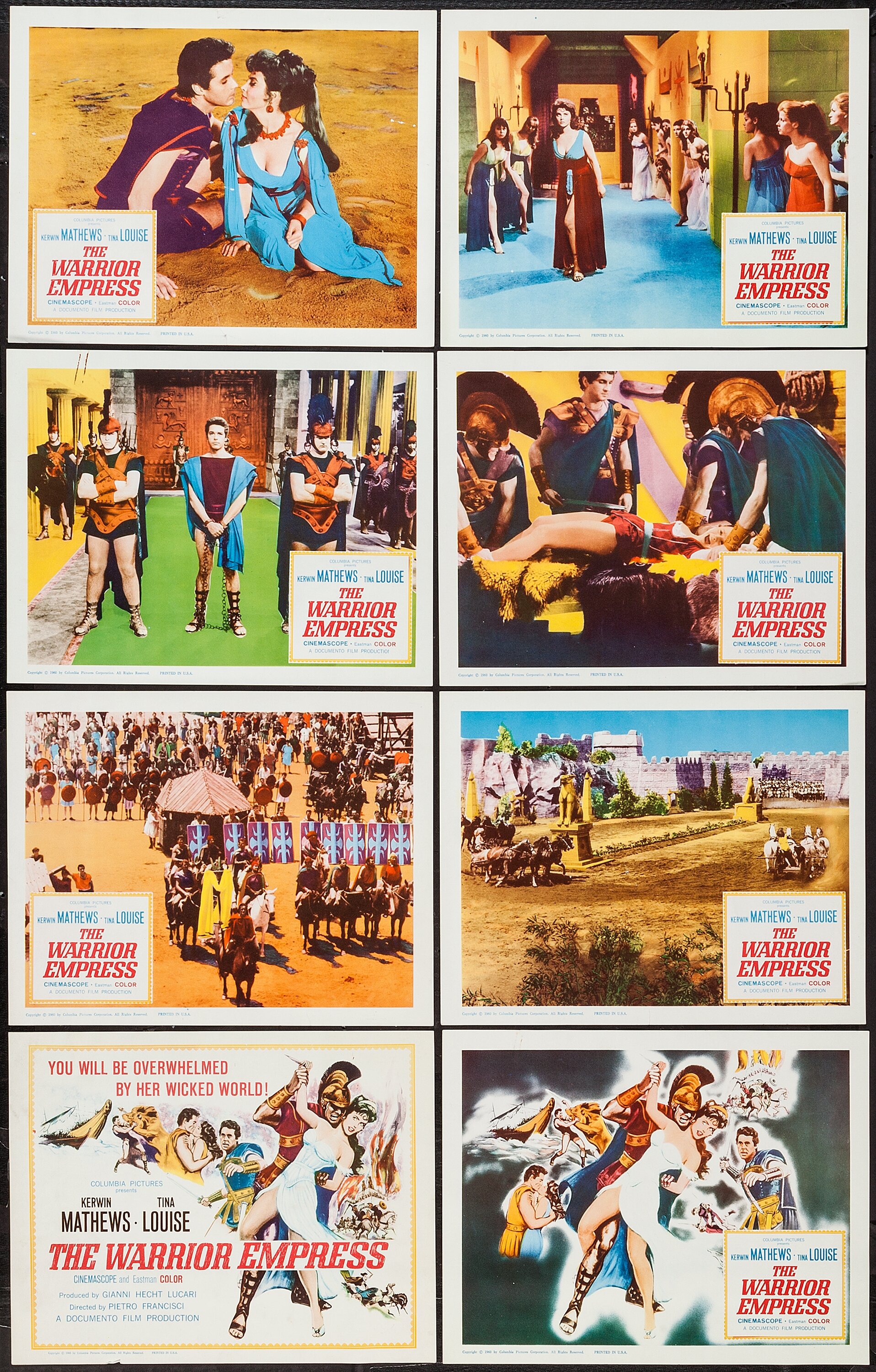 The Warrior Empress Columbia 1960 Lobby Card Set Of 8 11 X Lot Heritage Auctions