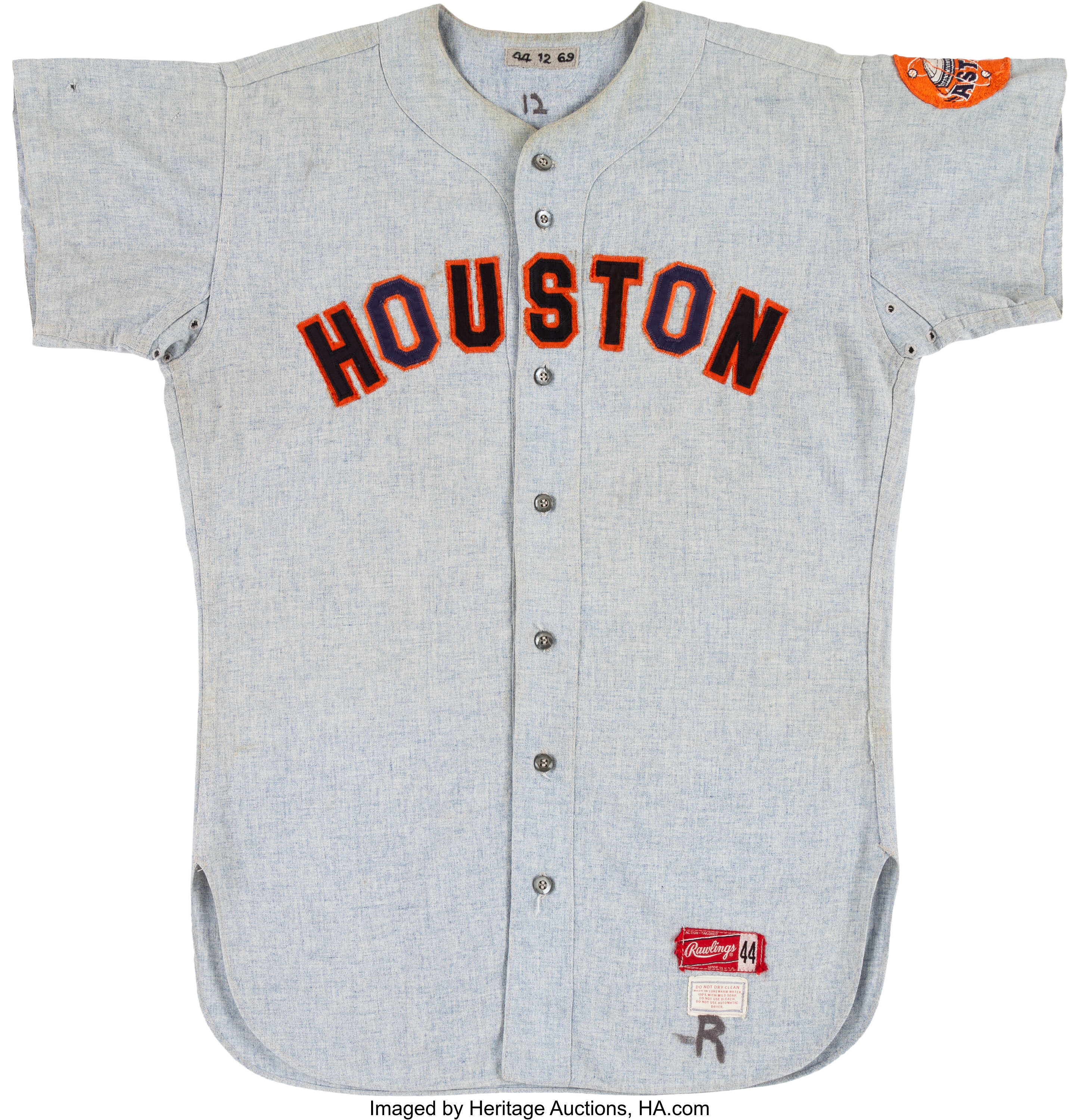 Team Issued 1989 Size 43/large Houston Astros Jersey Rawlings 