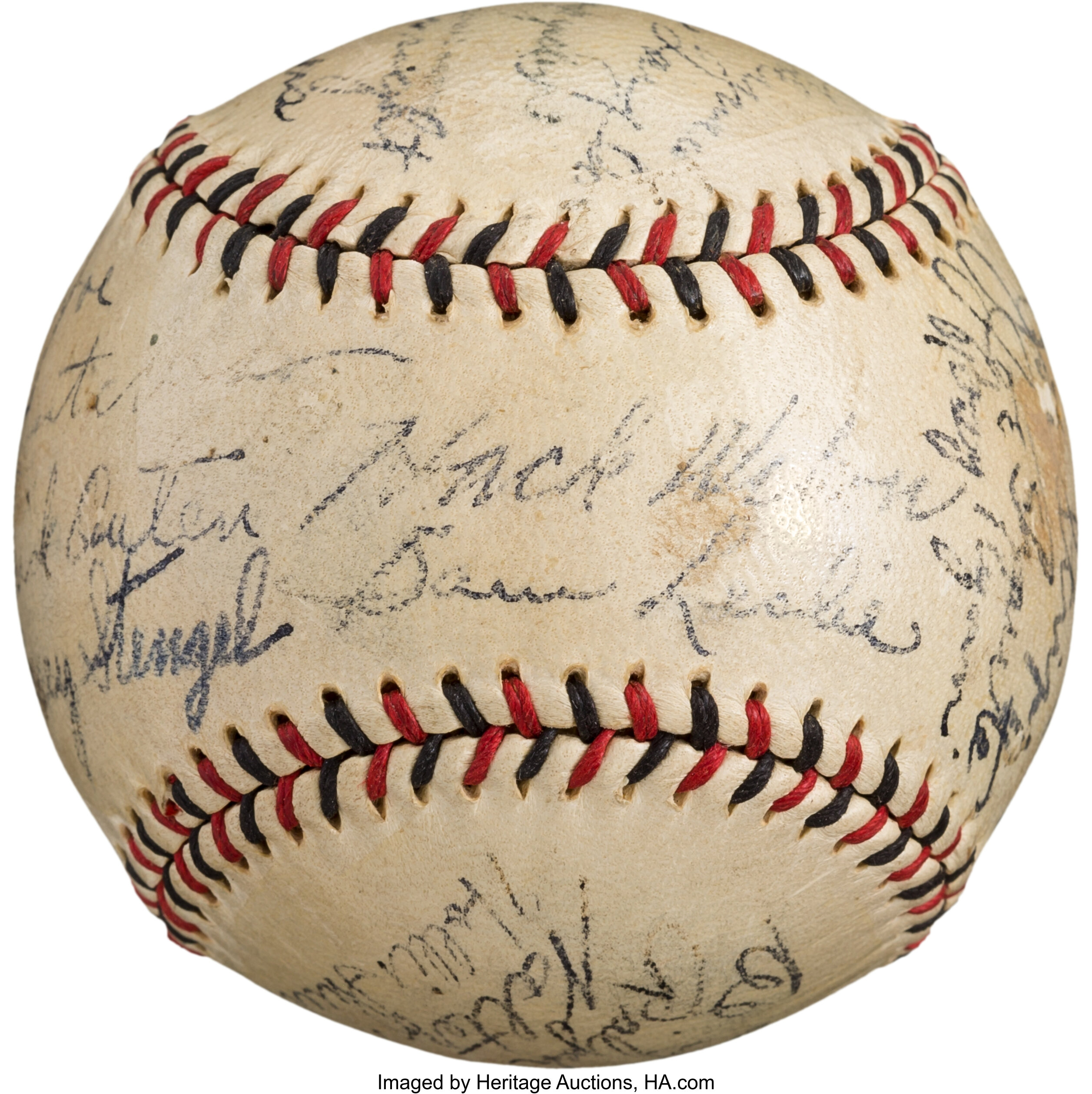 1933 Brooklyn Dodgers Team Signed Baseball With Hack Wilson Casey Lot Heritage Auctions