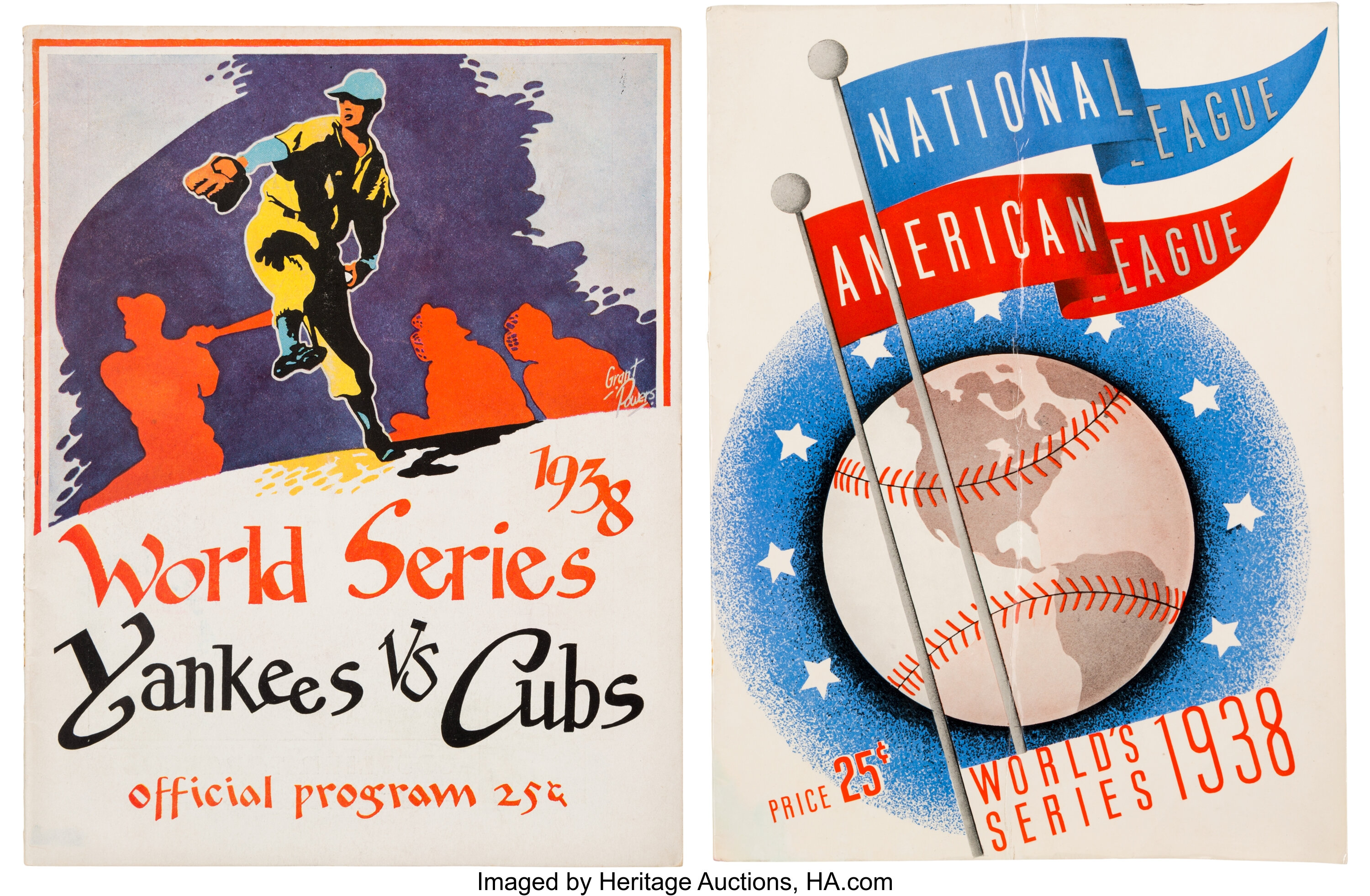 1938 World Series program Chicago Cubs New York Yankees Very Good condition