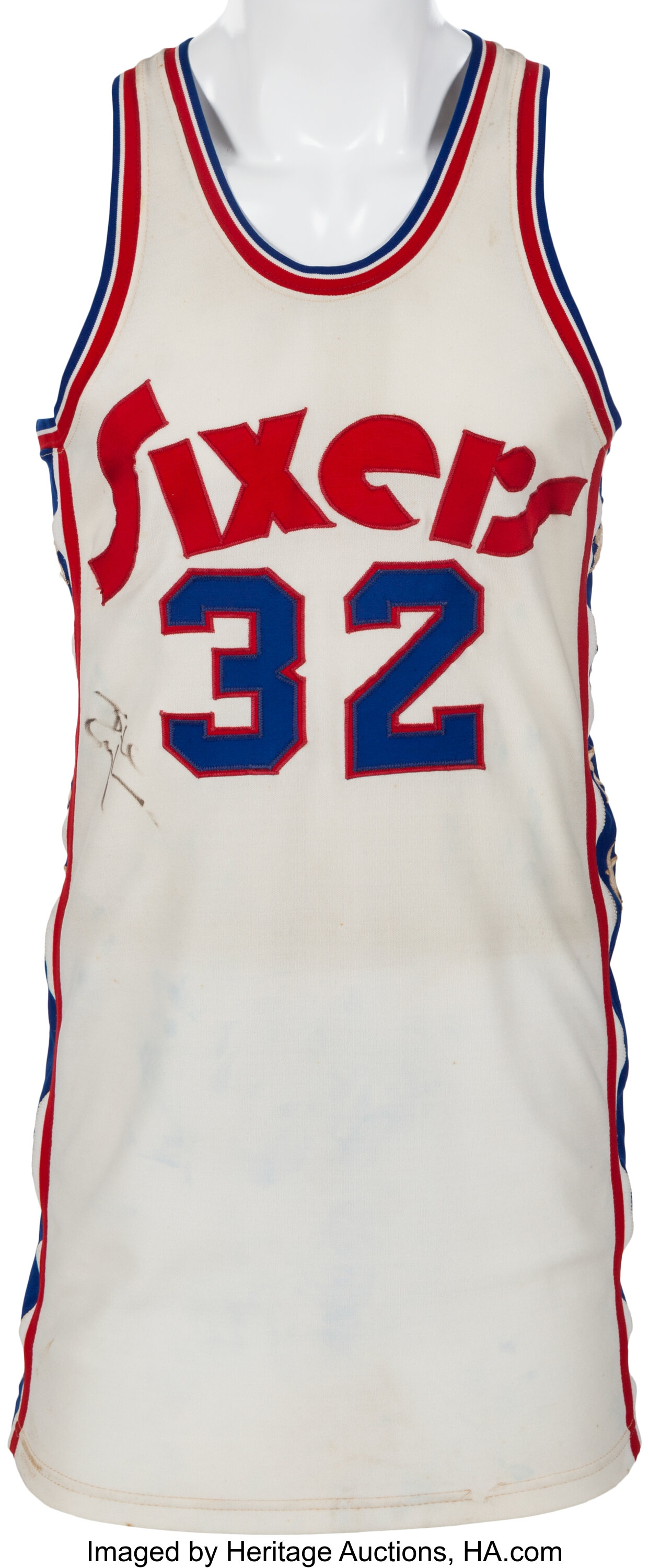 1973-74 Philadelphia 76ers Game Worn #10 Jersey.  Basketball