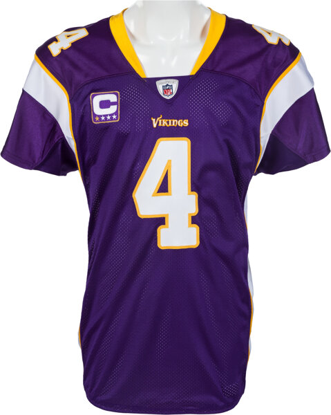 Men's Minnesota Vikings Brett Favre Mitchell & Ness Purple Legacy Replica  Jersey