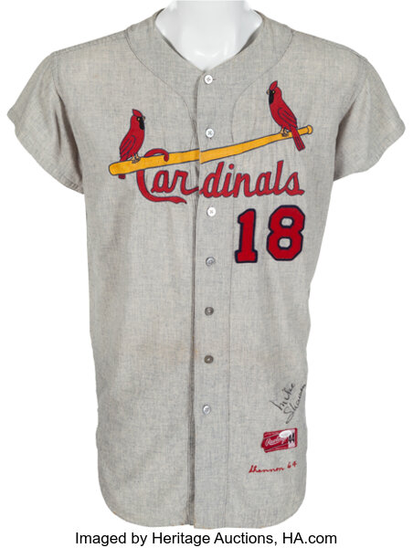 Lot Detail - 1964 MIKE SHANNON GAME WORN ST. LOUIS CARDINALS JERSEY (JSA  COA)