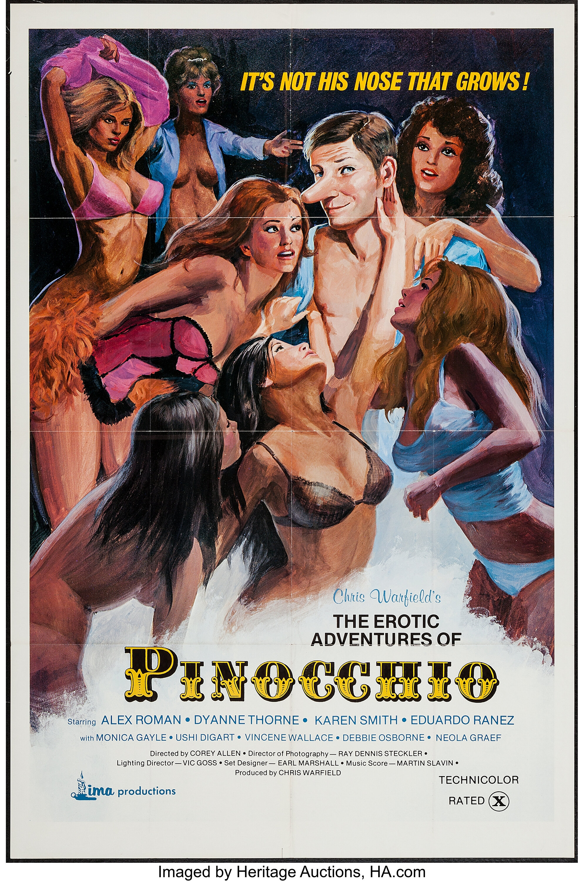1971 Pinocchio Porn - The Erotic Adventures of Pinocchio (Lima Production, 1971). One | Lot  #54116 | Heritage Auctions
