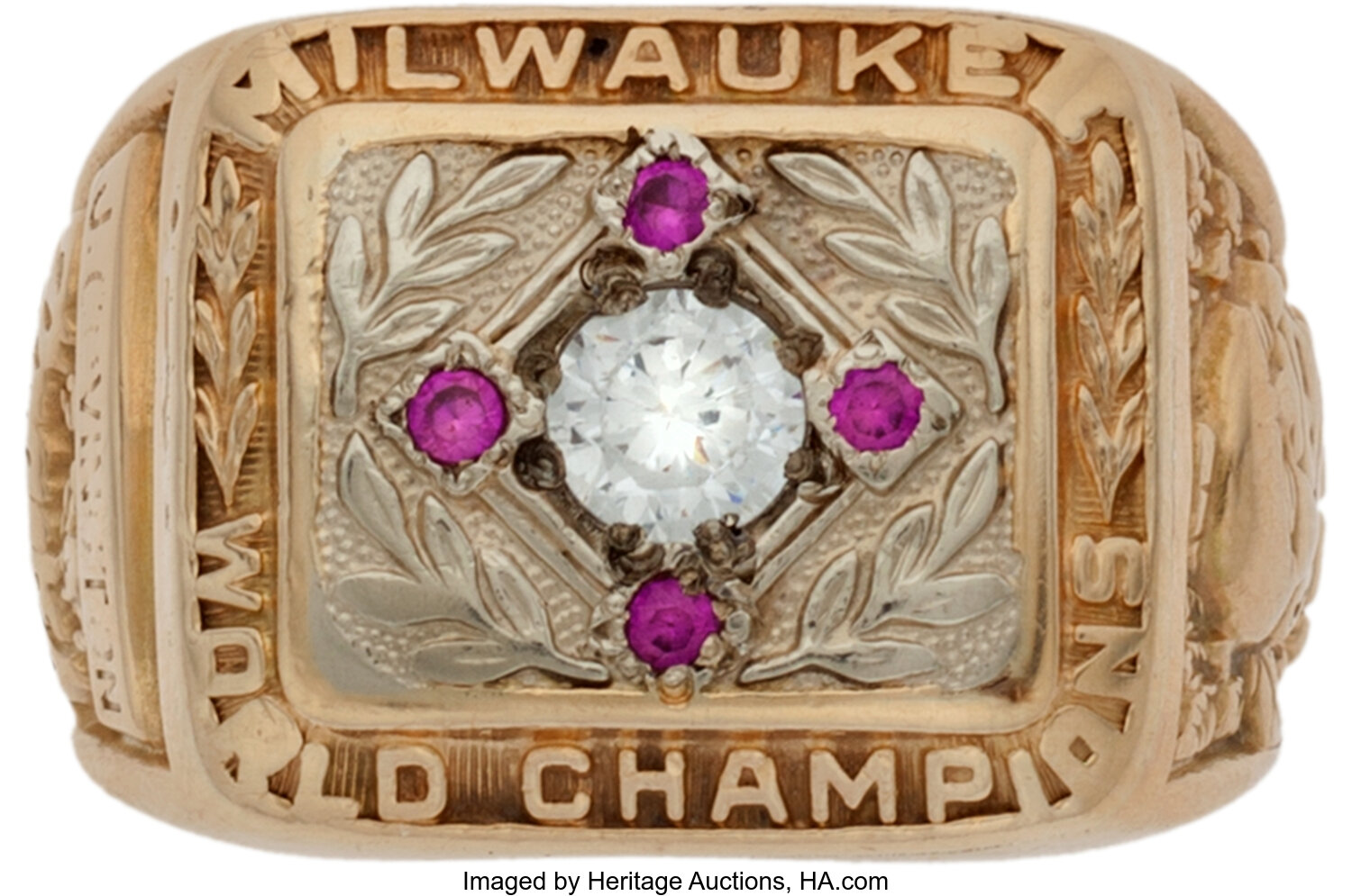 1957 Milwaukee Braves World Series Championsip Ring - www