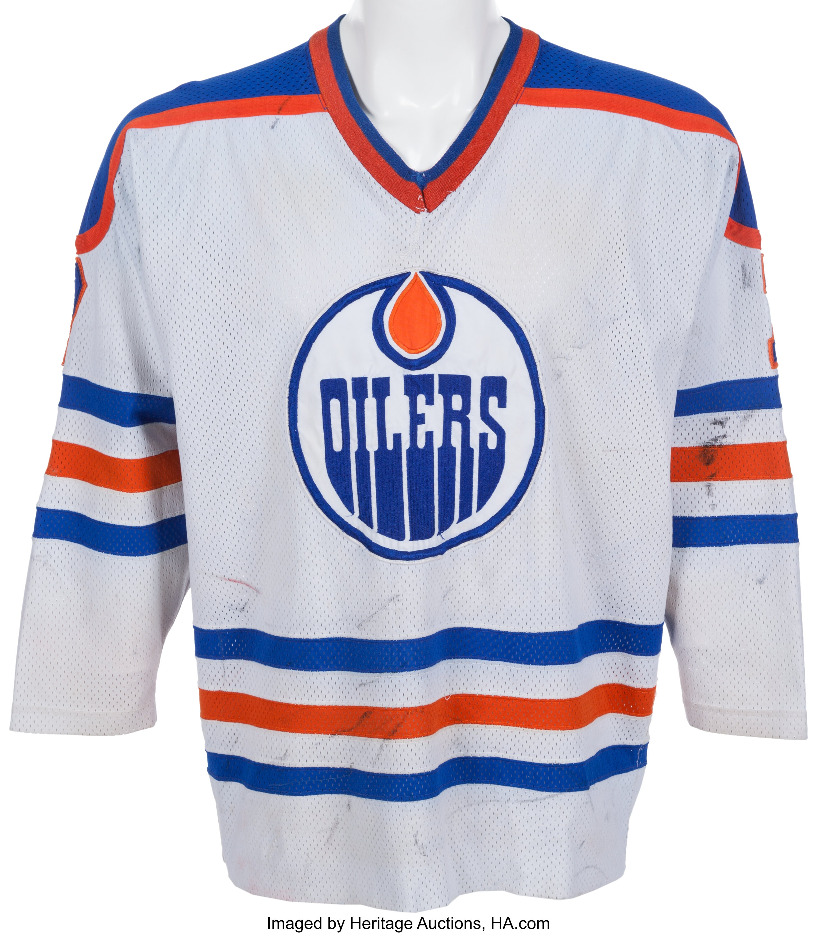 198081 Paul Coffey Game Worn Edmonton Oilers Rookie Jersey.... Lot