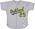 Circa 1996 Mark McGwire Oakland Athletics Signed Game Used Jersey