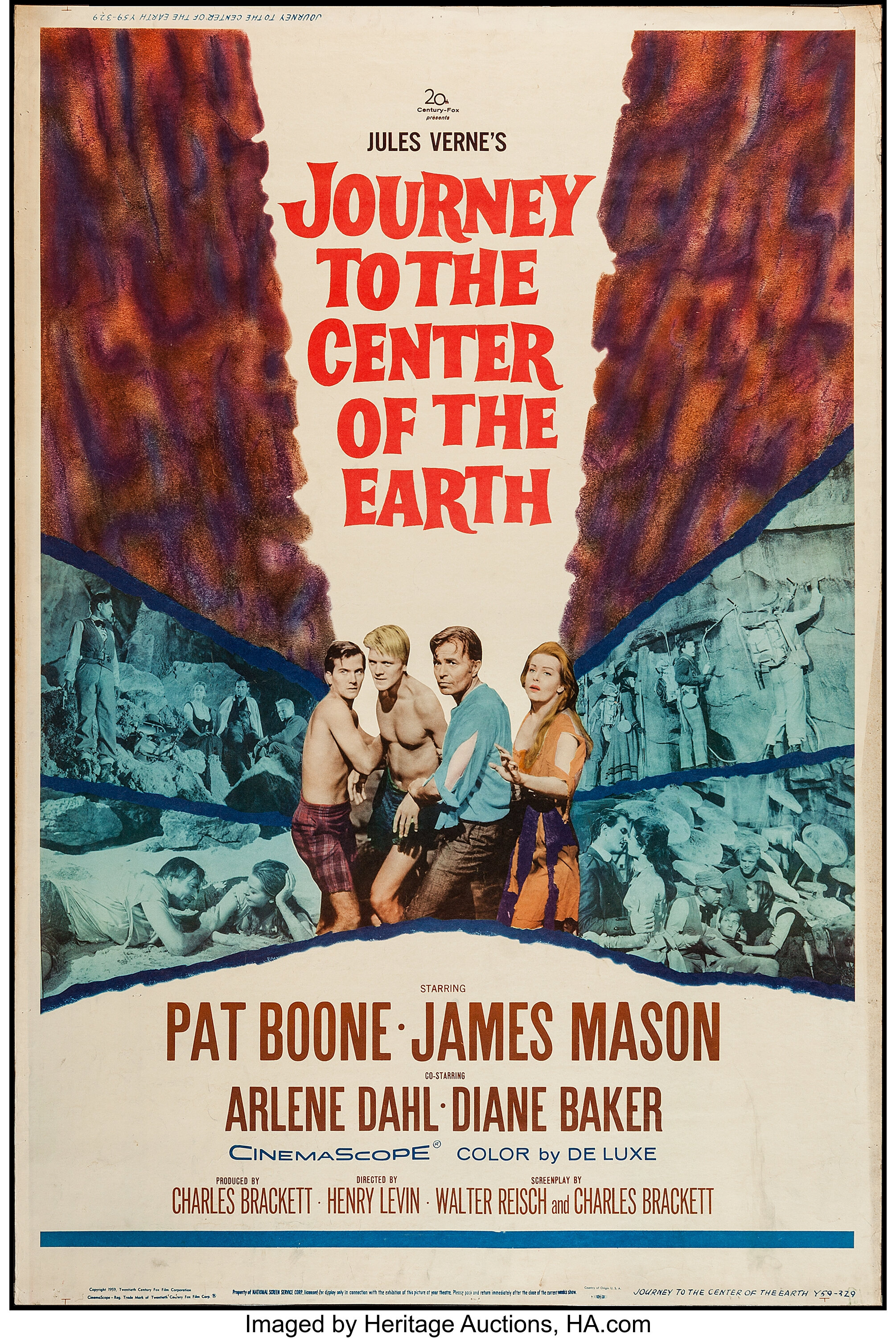 Journey To The Center Of The Earth 20th Century Fox 1959 Poster Lot 54186 Heritage Auctions