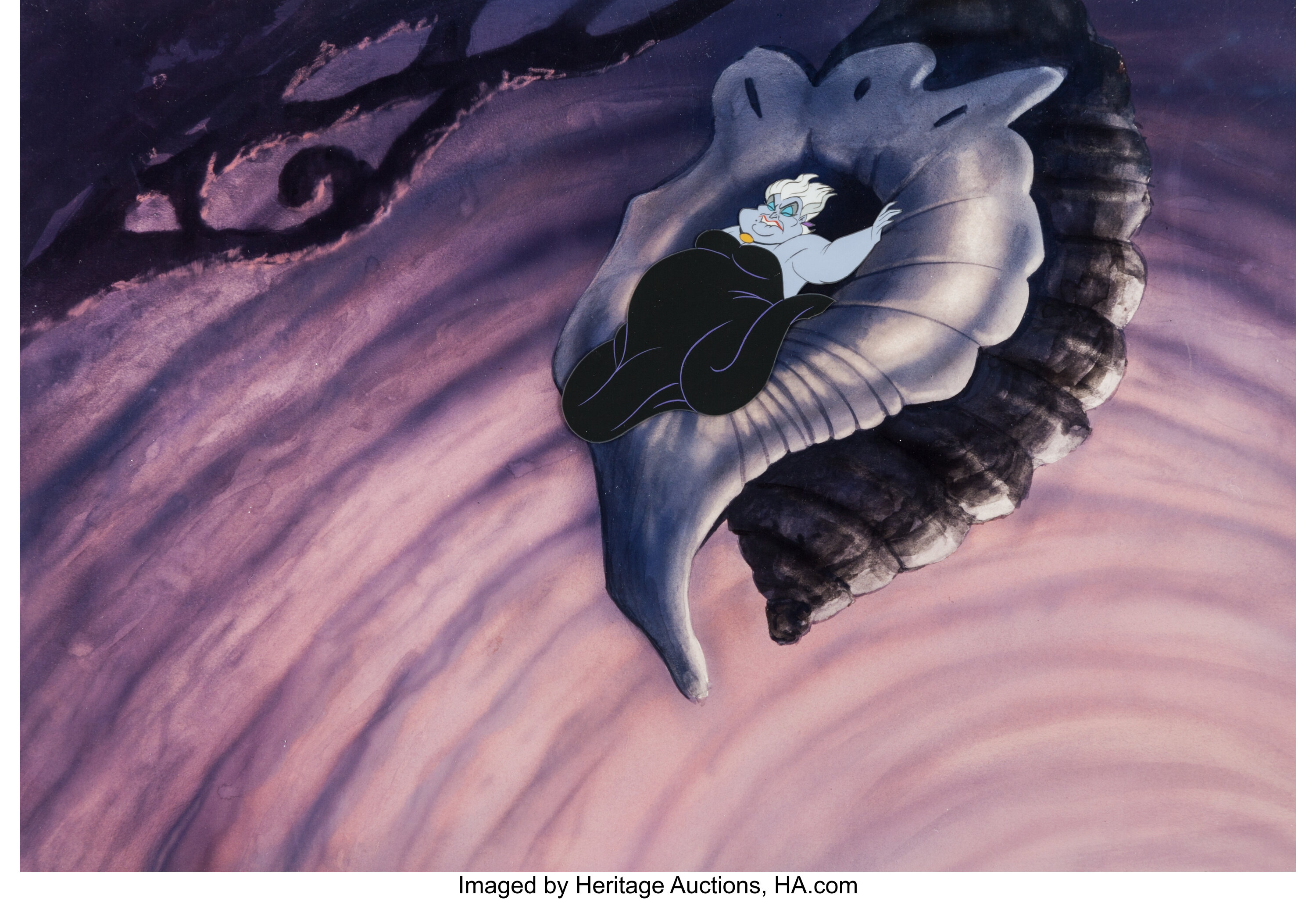 Ursula animation cel from The Little Mermaid