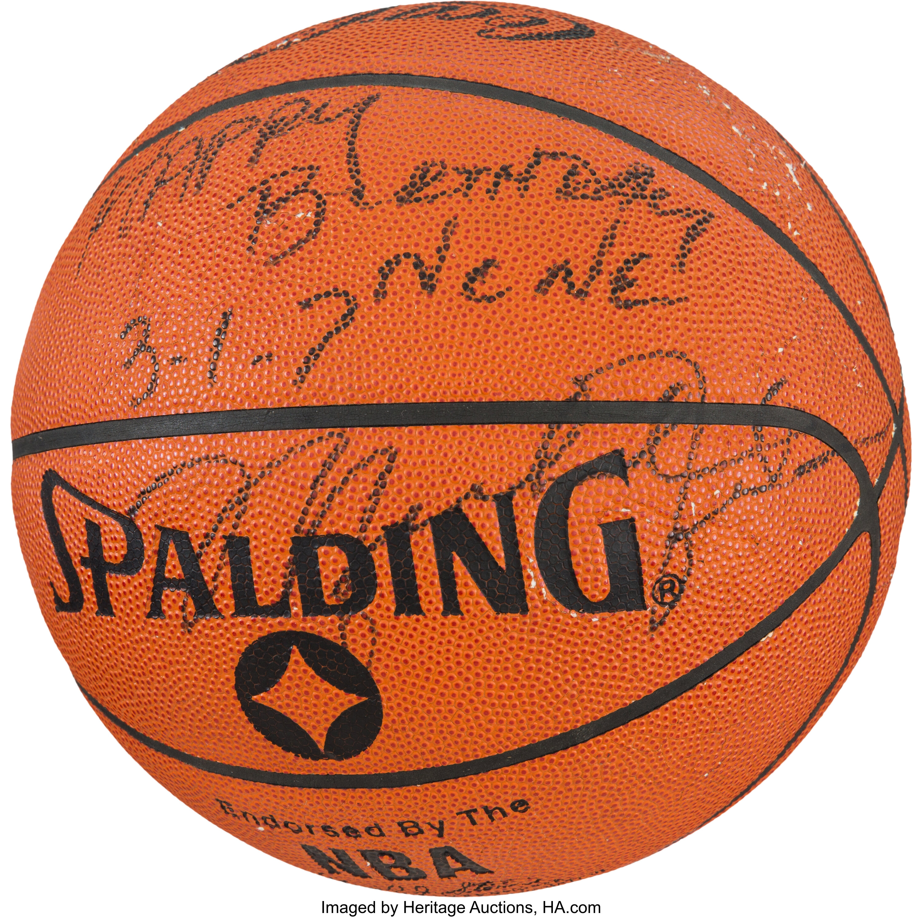 Michael Jordan Signed Happy Birthday Basketball Basketball