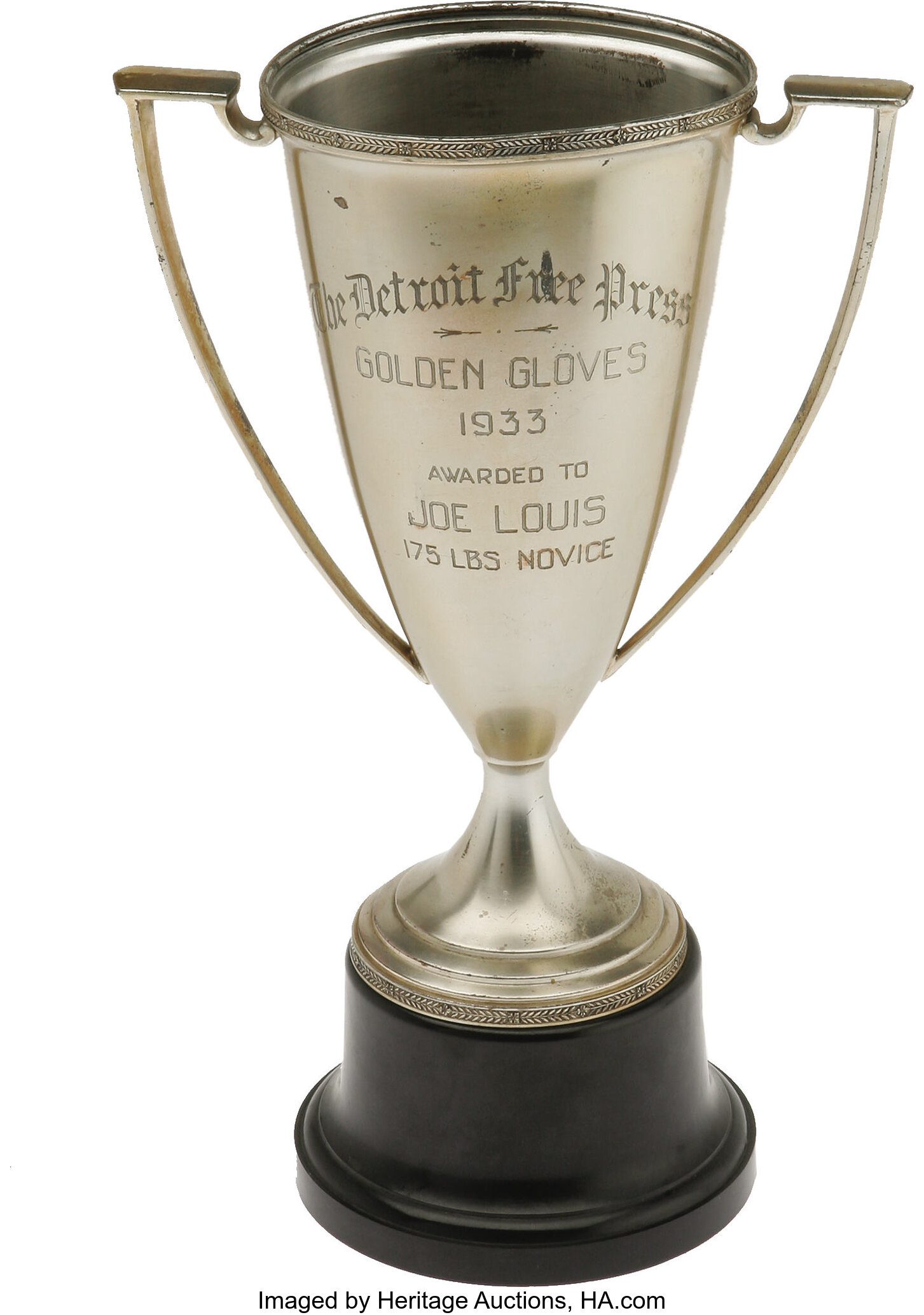 1933 Joe Louis Golden Gloves Trophy. Joe Louis is regarded by many, Lot  #19154