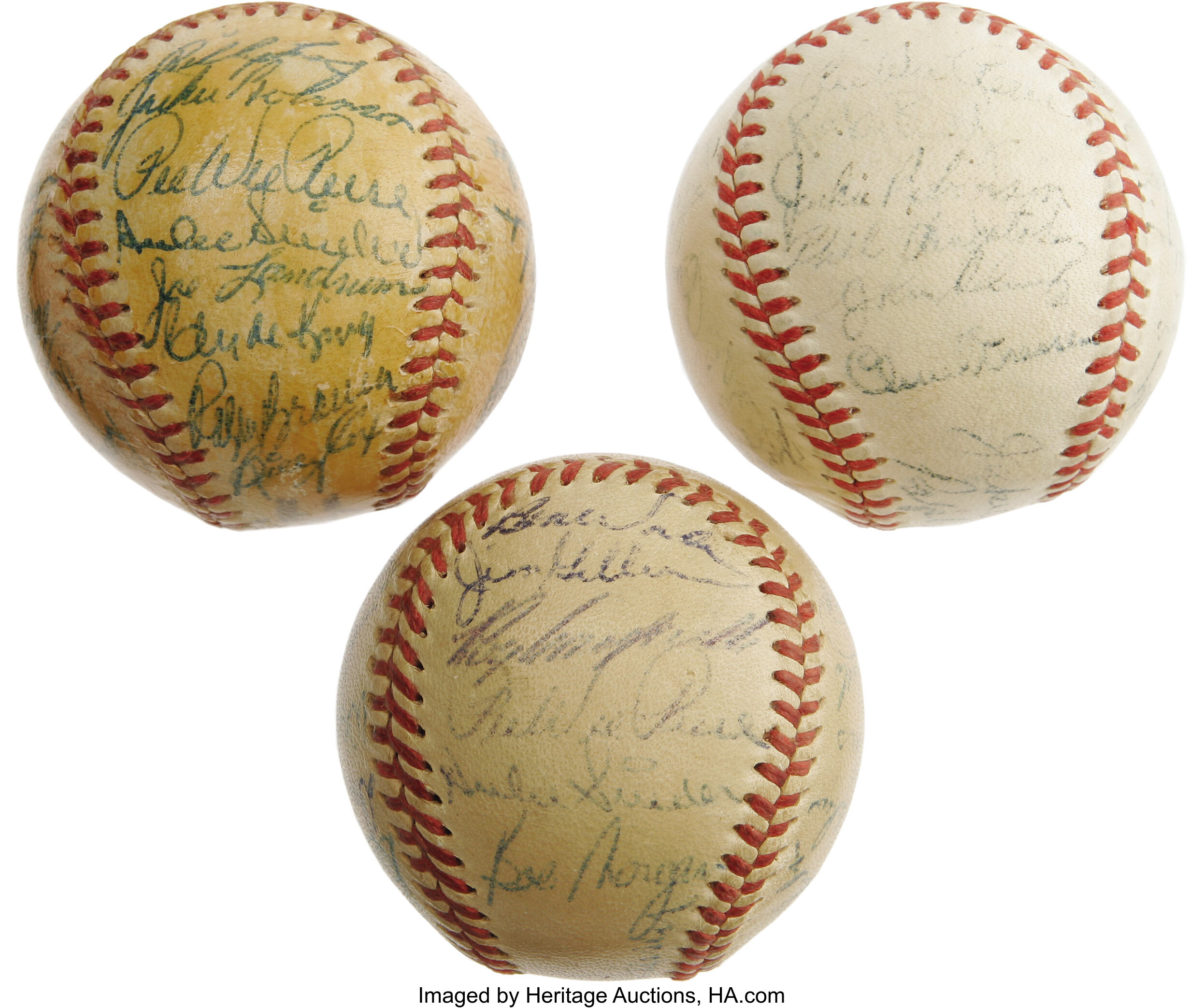 1951 Brooklyn Dodgers PSA/DNA Vintage Team Signed MINI Baseball