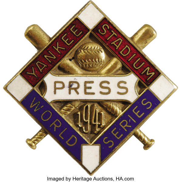 2008 (1927) WORLD SERIES PIN / CARD NEW YORK YANKEES / PITTSBURGH PIRATES