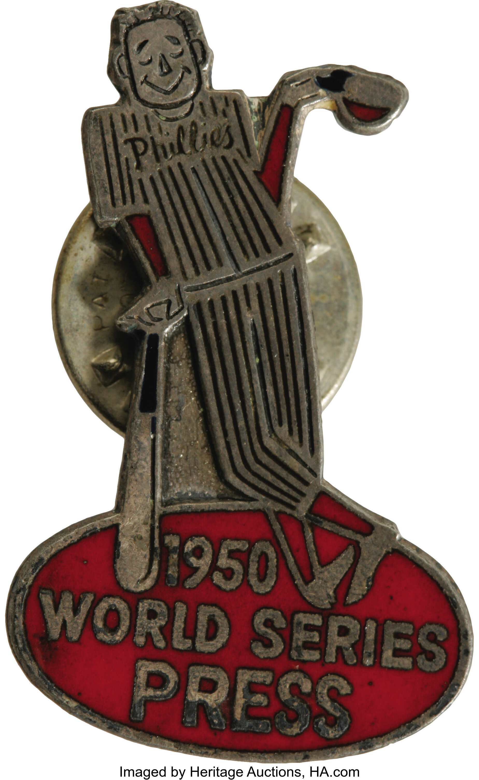 1950 World Series (Philadelphia Phillies) Press Pin. The fabulous