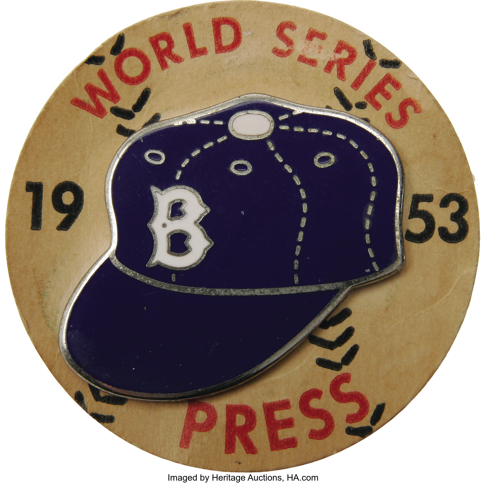 Lot Detail - 1955 BROOKLYN DODGERS WORLD SERIES PRESS PIN BY DIEGES & CLUST