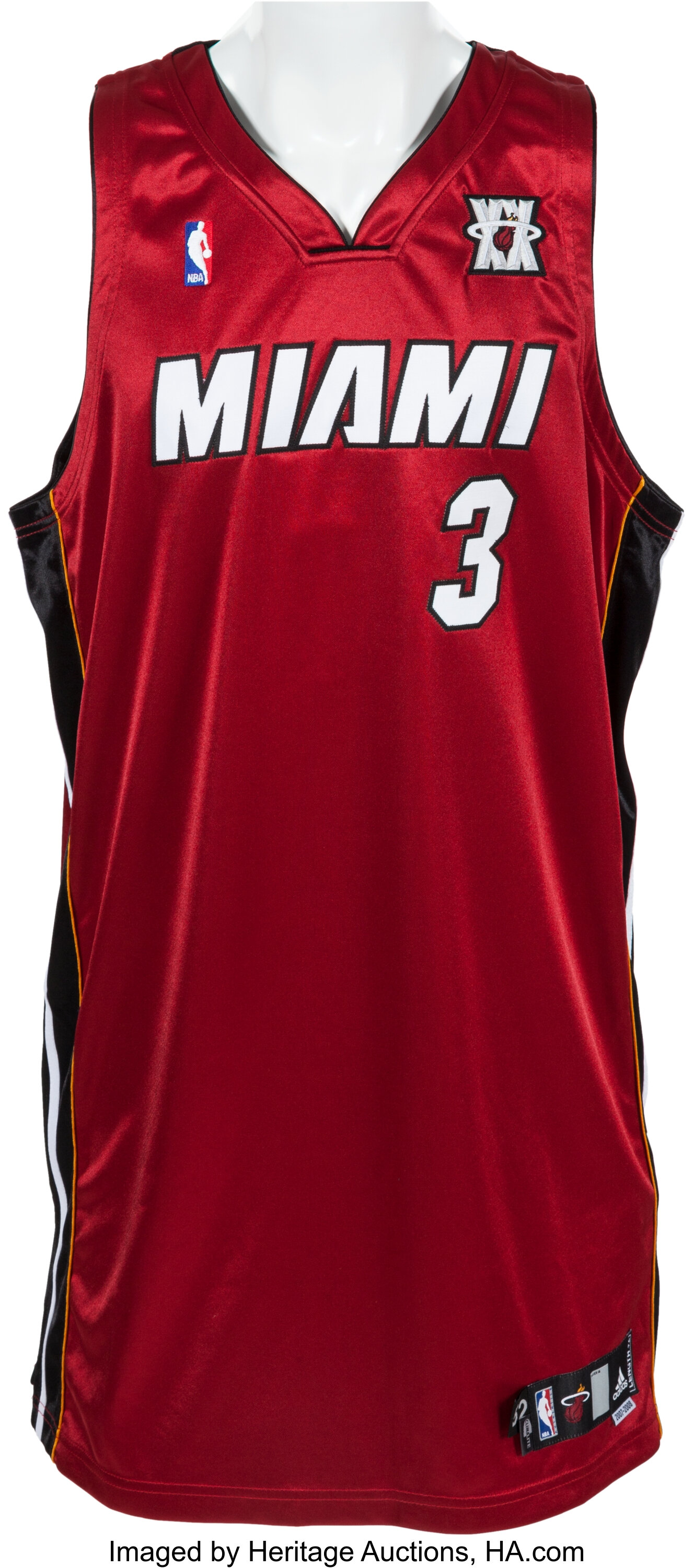 Dwyane Wade - Miami Heat - Game-Worn '1988-89 Home Hardwood Classics' Jersey  - 2015-16 Season - 1 of 2