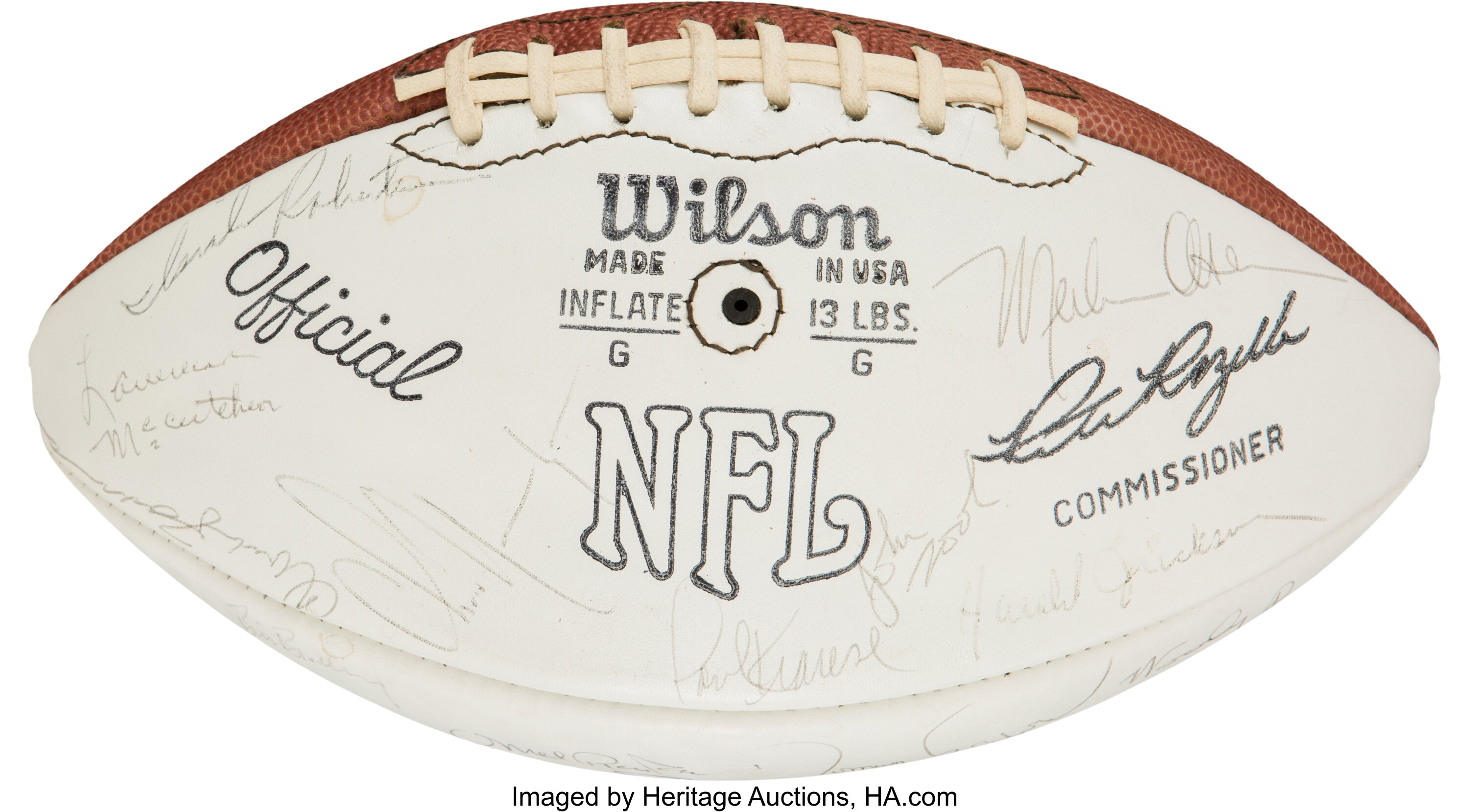 redskins team autographed football