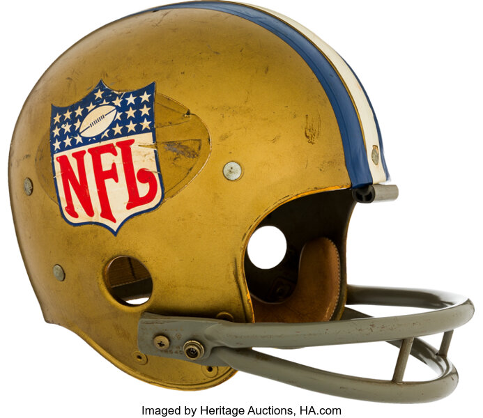 1968-74 Pete Gogalak Game Worn New York Giants Helmet. Football, Lot  #82320