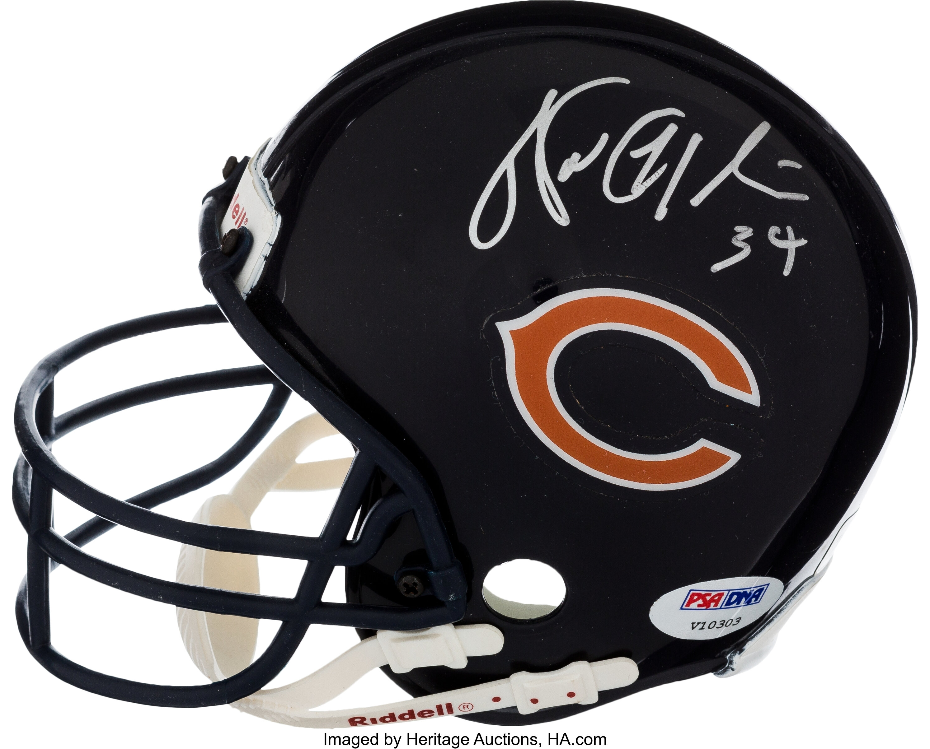 Walter Payton Chicago Bears Autographed Riddell Pro Football Hall