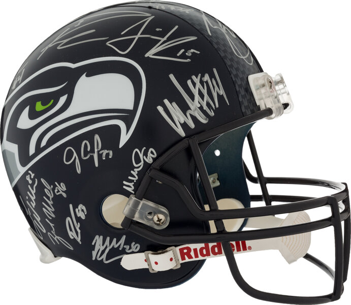 Richard Sherman Autographed Full Size Helmet - Seattle Seahawks