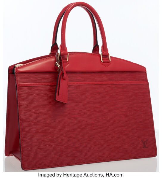 Sold at Auction: Louis Vuitton, Louis Vuitton Red Epi Leather