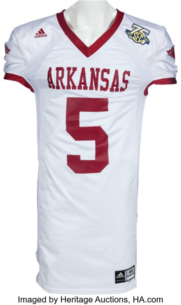 2008 Darren McFadden Game Worn Arkansas Razorbacks Jersey. Lot 83128 Heritage Auctions