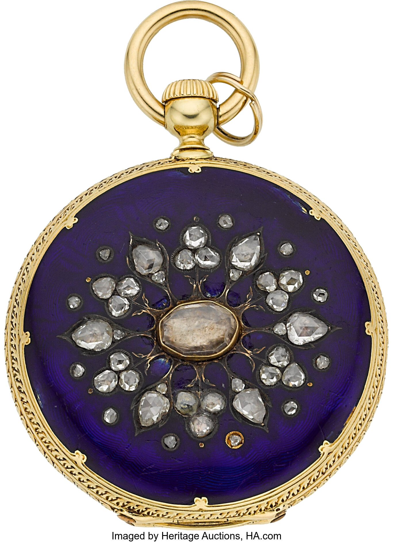 Patek Philippe Co. Early Gold Diamond Enamel Pocket Watch For Lot 60075 Heritage Auctions