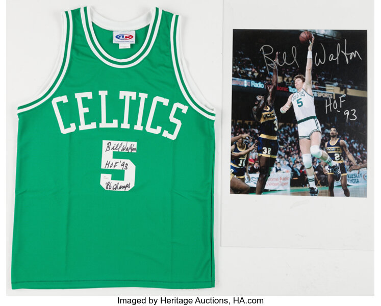 Bill Walton Signed Celtics Jersey Inscribed 86 Champs (PSA COA)