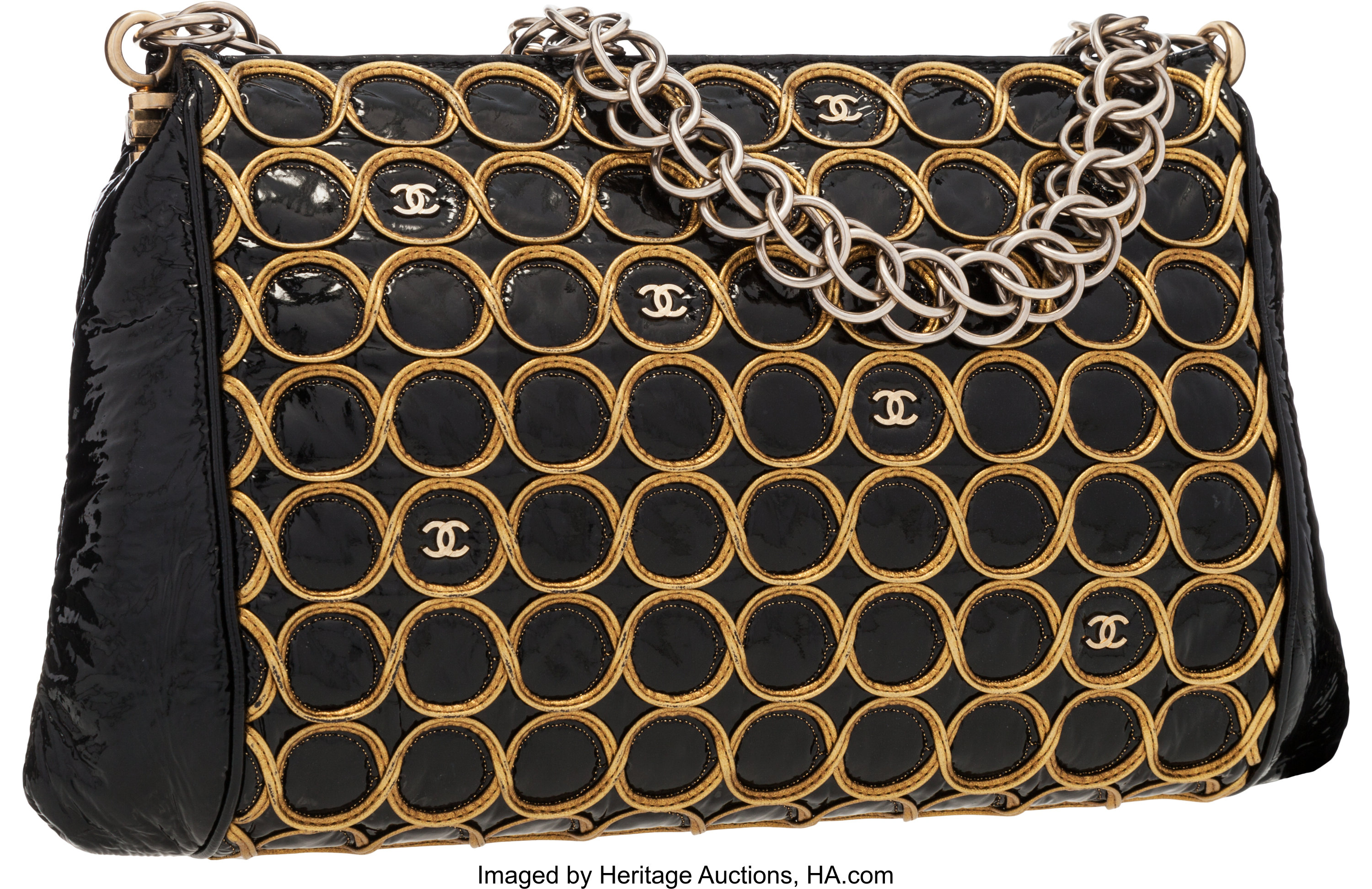 Chanel Dark Brown Fur Chain Shoulder Bag Chanel
