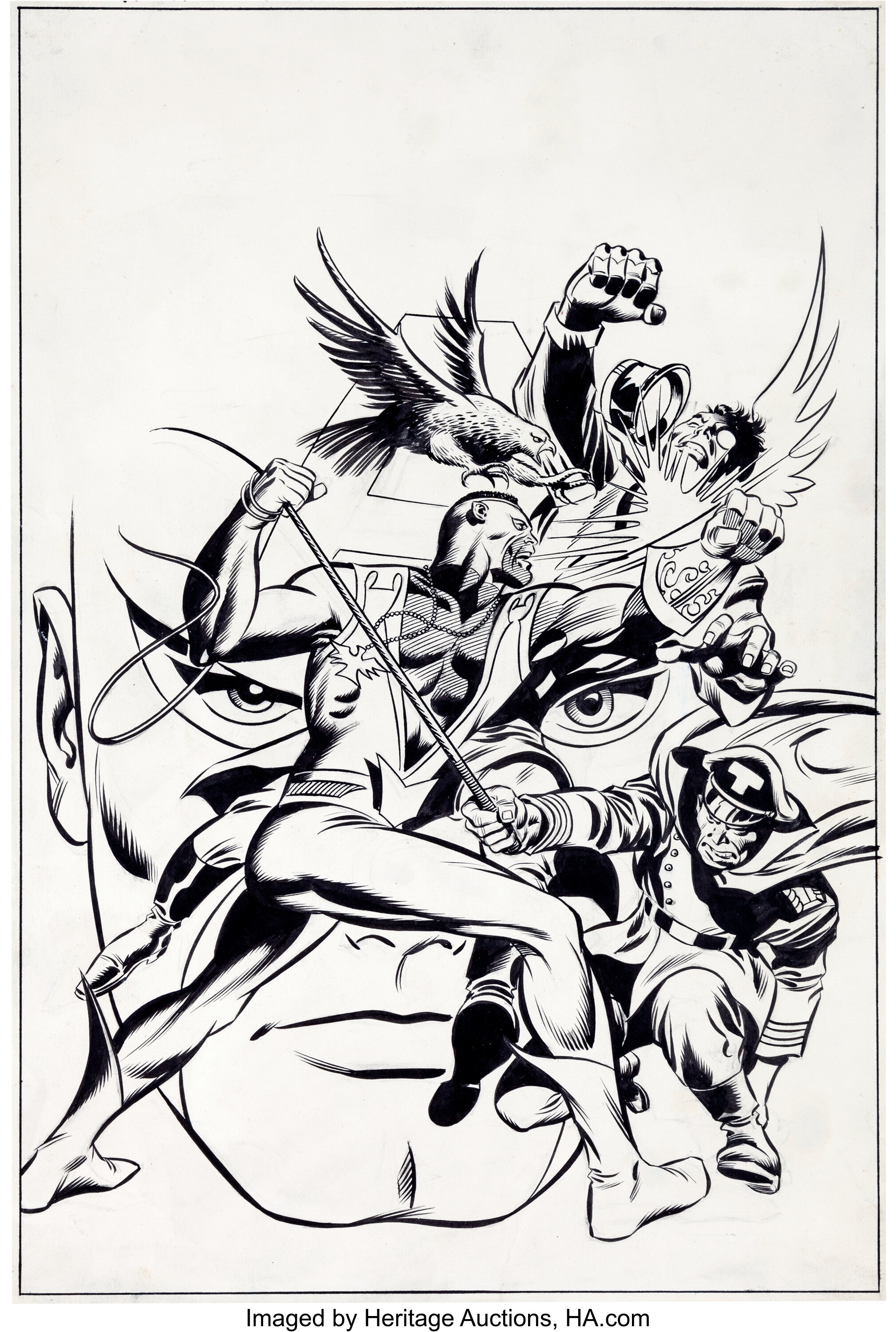 Gene Colan and Joe Sinnott Captain America #118 Cover Original Art ...