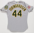 Jason Isringhausen player worn jersey patch baseball card (St