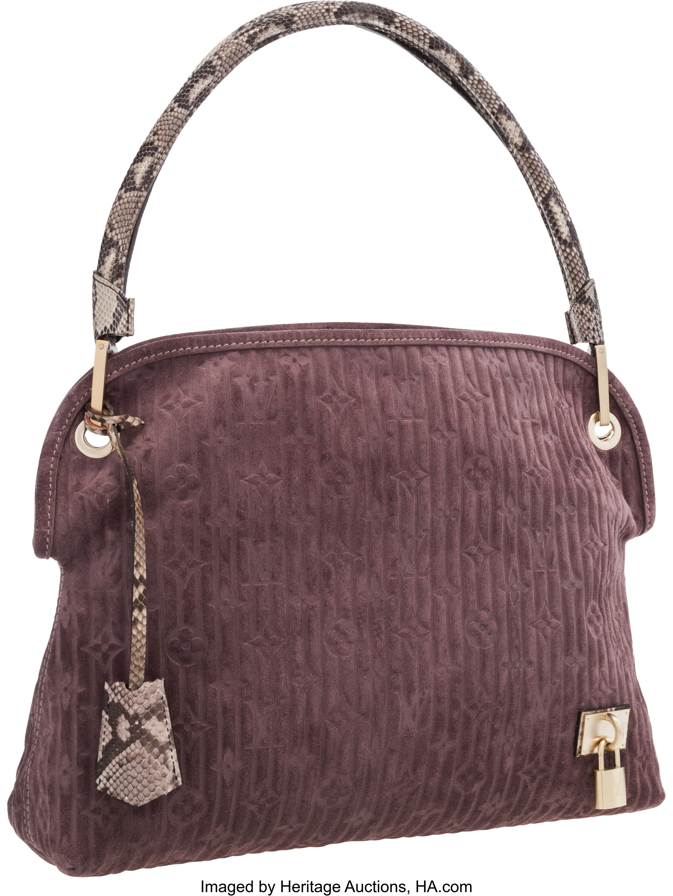 Louis Vuitton Purple Monogram Suede Whisper Bag