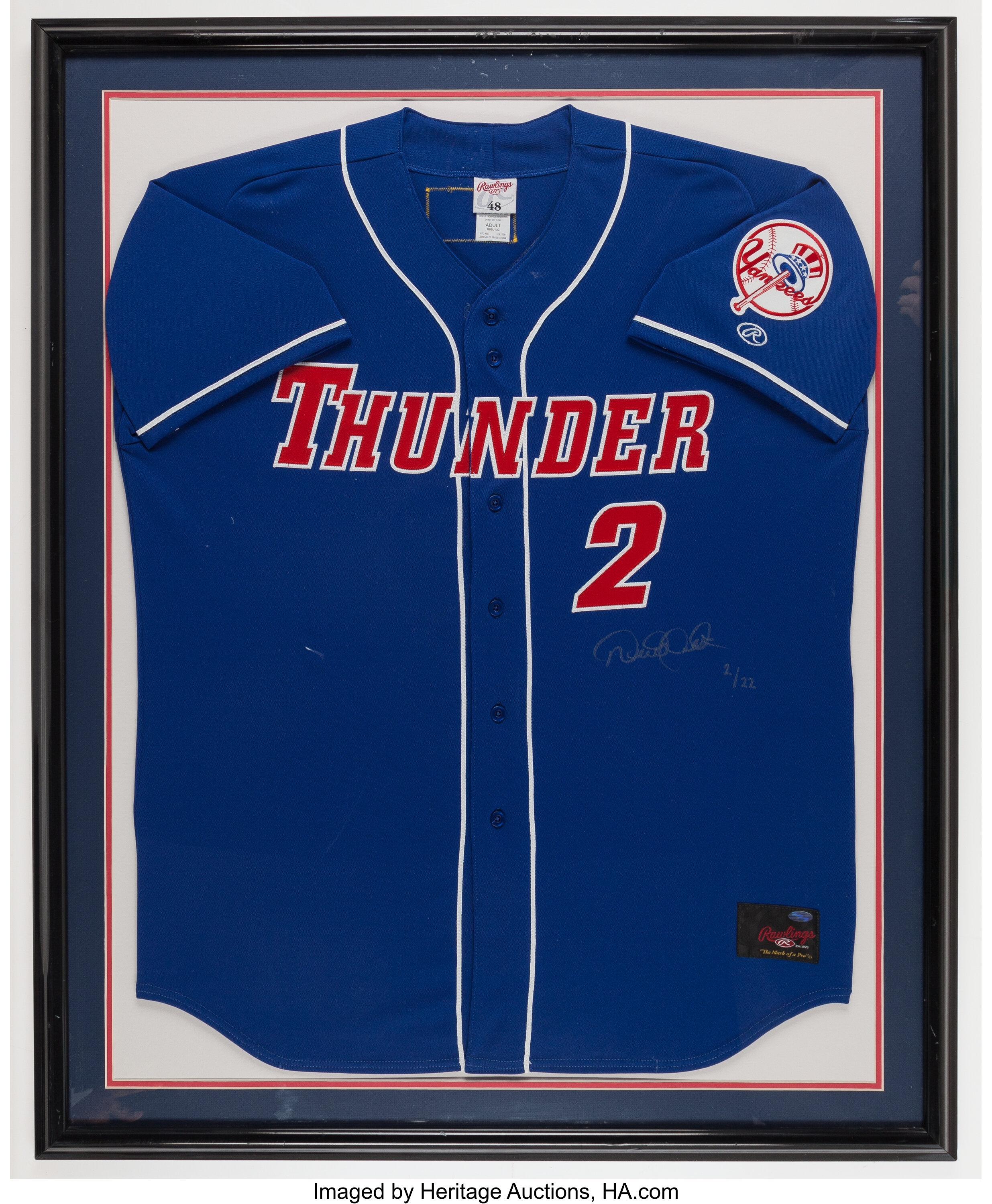 Derek Jeter Signed Trenton Thunder Jersey. Baseball Collectibles, Lot  #42073