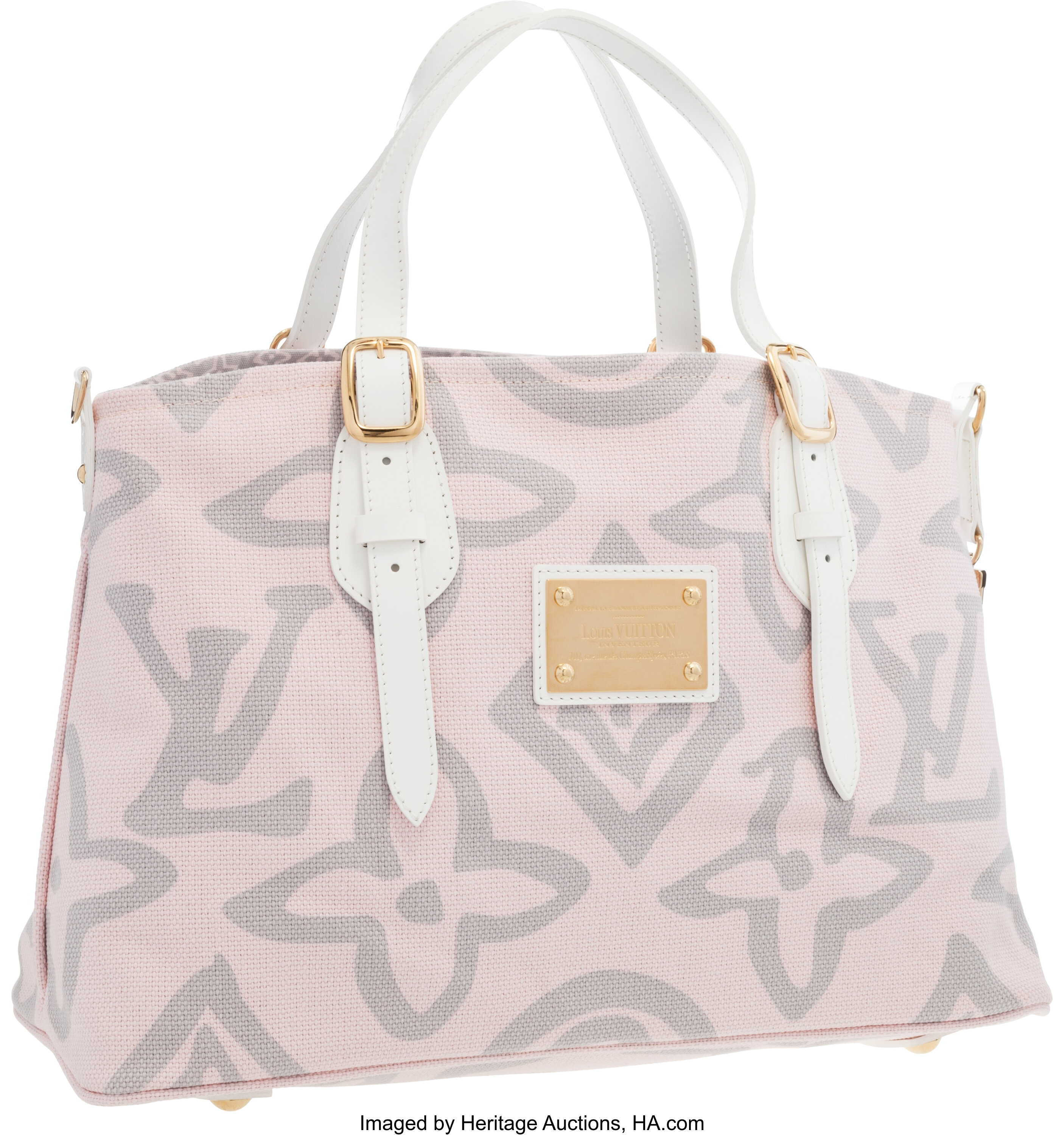 Louis Vuitton Pink And Gray Canvas Monogram Tahitienne PM Gold