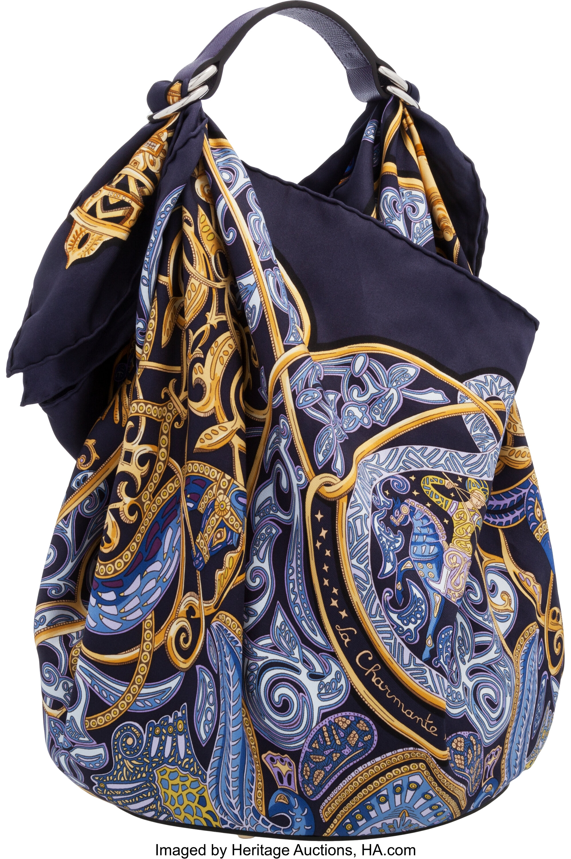 Hermès Toile & Swift Valparaiso GM - Blue Totes, Handbags