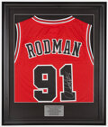 Framed Autographed/Signed Dennis Rodman 33x42 Chicago Red Basketball Jersey  JSA COA at 's Sports Collectibles Store