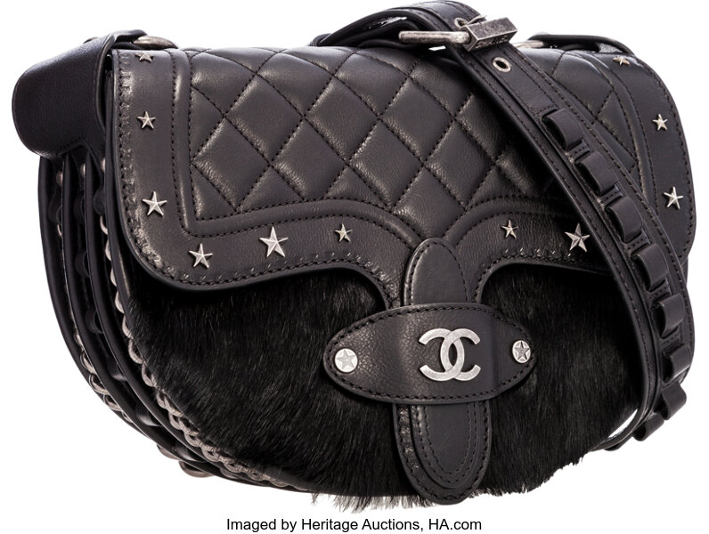 Chanel Limited Edition Paris-Dallas Black Leather & Ponyhair, Lot #58254