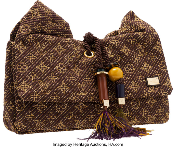 Louis Vuitton Gold Monogram Metisse African Queen Clutch Bag